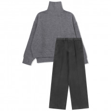 차분하게 입는 겨울 그레이 코디